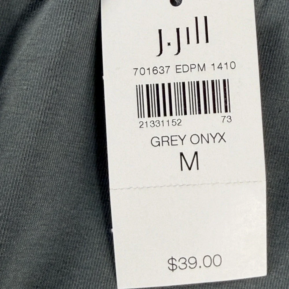 J. Jill Grey Onyx Pima Cotton Blend Ankle Leggings Womens Medium 701637 NWT - Picture 7 of 9